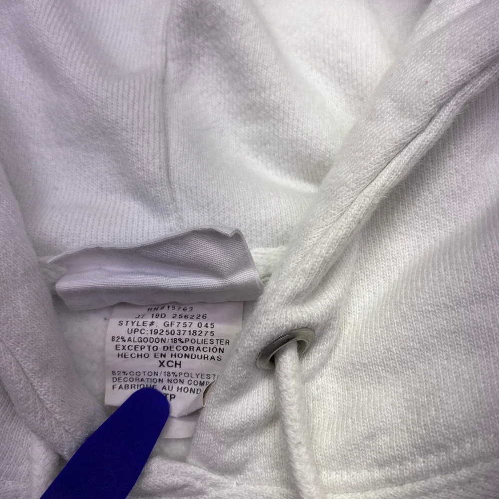 Champion Reverse Weave Hoodie Womens Extra Small XS Sweatshirt Pullover White‎
